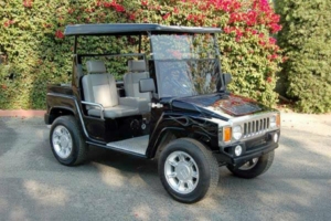 Black Hummer Golf Cart With Roof