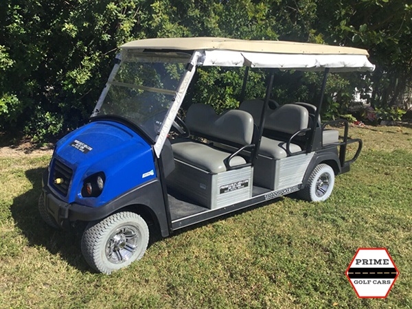 Blue Club Car 6 Passenger Golf Cart