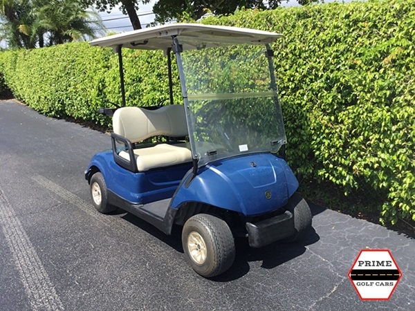 Blue Yamaha 2 Passenger Golf Cart