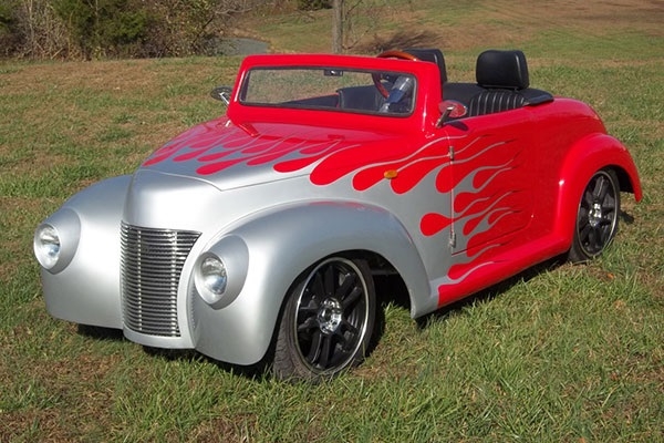 Red 39 Roadster with Silver Flames