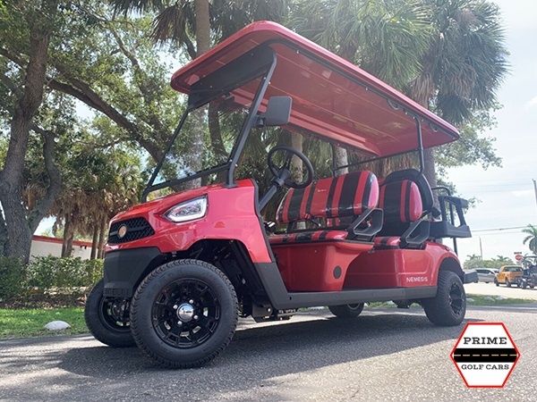 Red Bintelli Beyond 6 Passenger Golf Cart