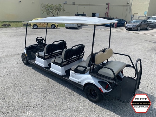 White 8 Passenger Classic Yamaha Golf Cart